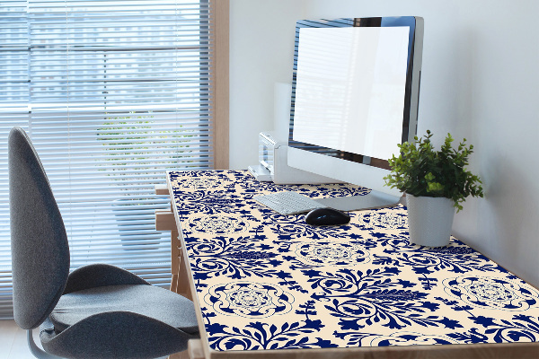 Full desk mat blue pattern