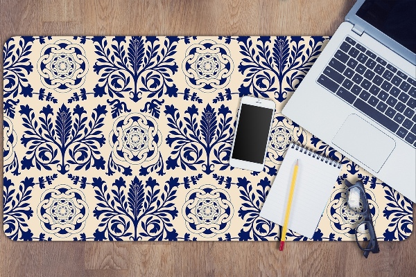 Full desk mat blue pattern