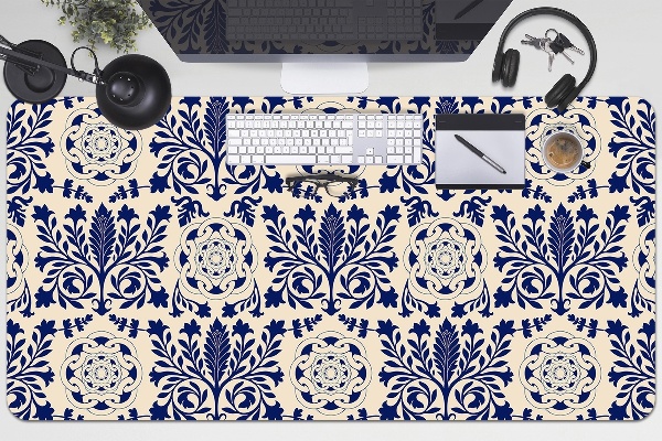Full desk mat blue pattern