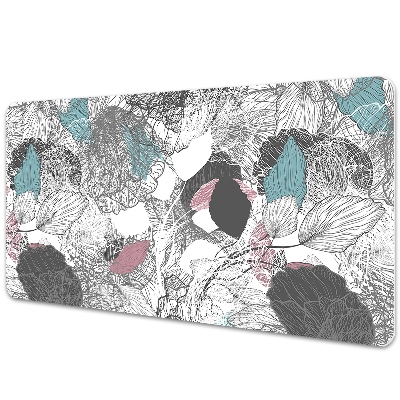 Large desk mat table protector floral pattern