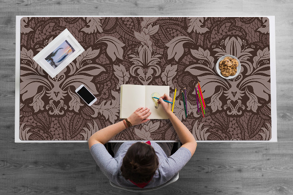 Full desk protector Style damask pattern