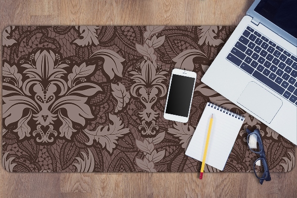 Full desk protector Style damask pattern