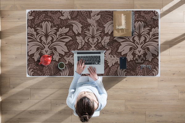Full desk protector Style damask pattern