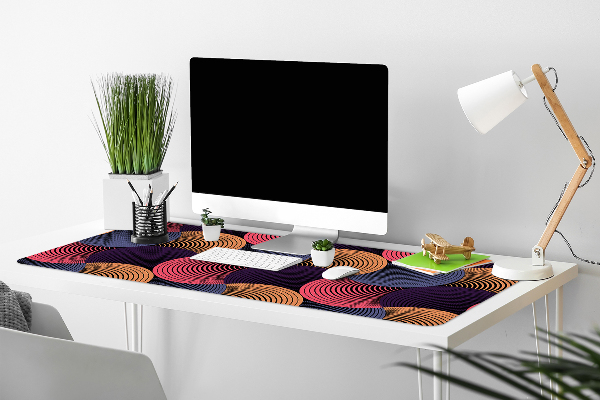 Large desk mat table protector colorful pattern