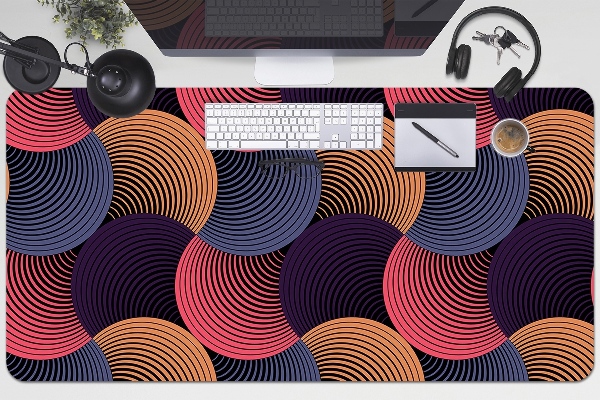 Large desk mat table protector colorful pattern