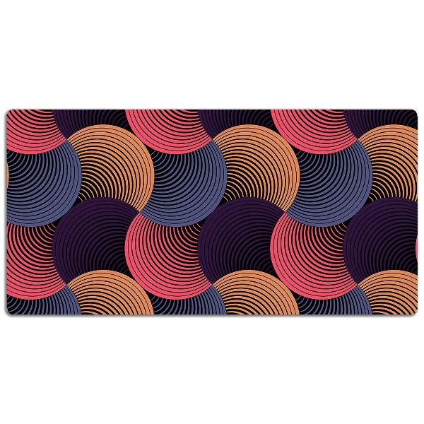 Large desk mat table protector colorful pattern