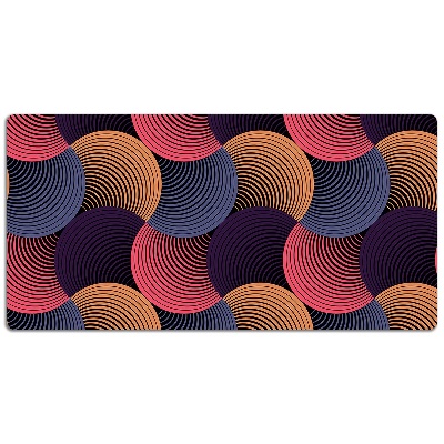 Large desk mat table protector colorful pattern