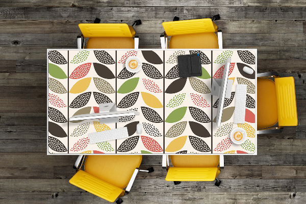 Large desk mat table protector colorful pattern