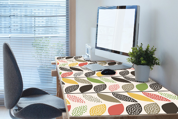 Large desk mat table protector colorful pattern