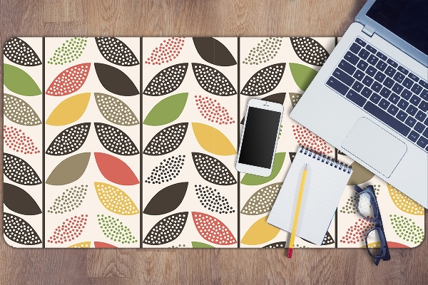 Large desk mat table protector colorful pattern