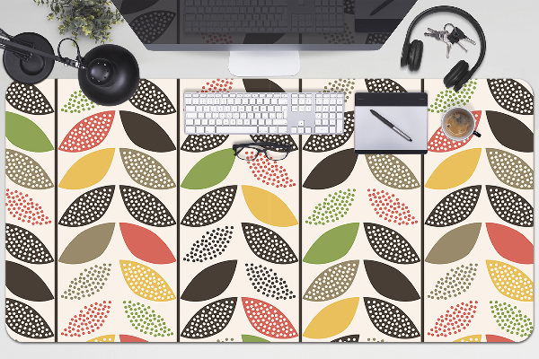 Large desk mat table protector colorful pattern