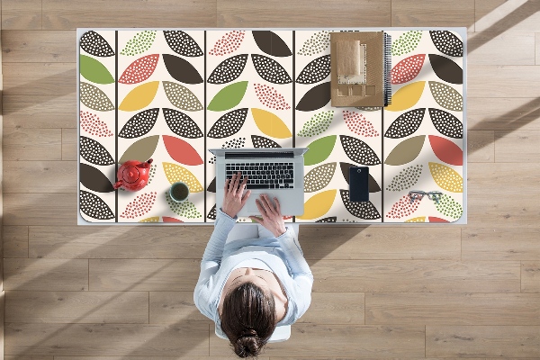 Large desk mat table protector colorful pattern