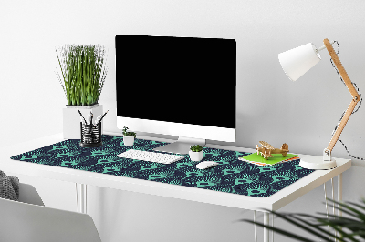 Full desk mat neon blue