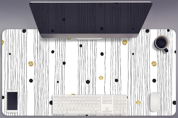 Large desk mat table protector thin lines