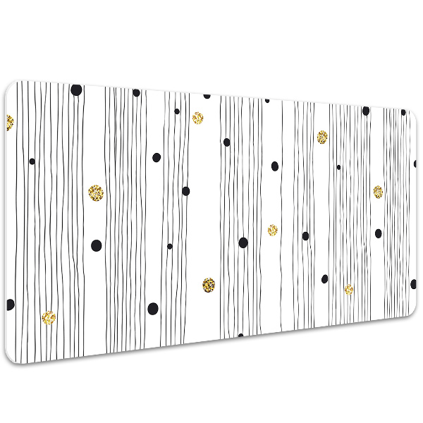Large desk mat table protector thin lines