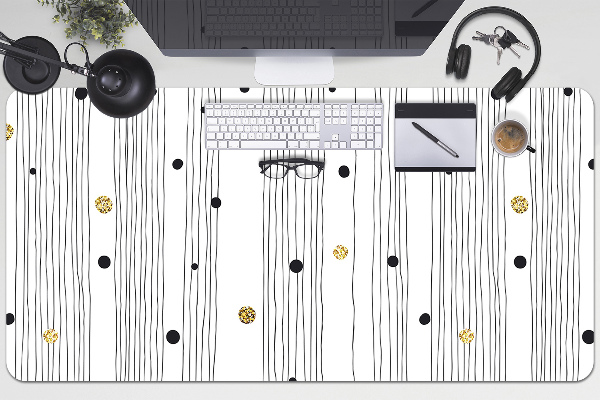 Large desk mat table protector thin lines