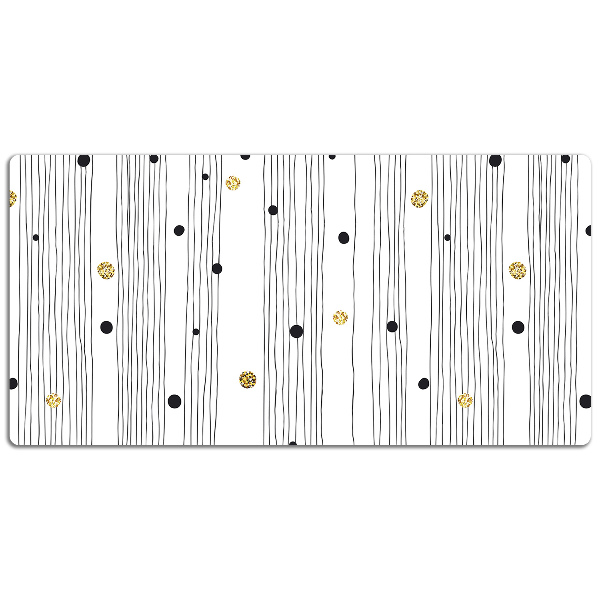 Large desk mat table protector thin lines