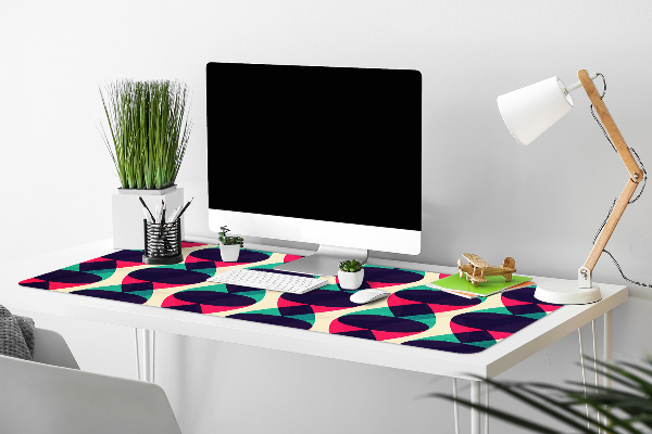 Large desk mat table protector colorful pattern