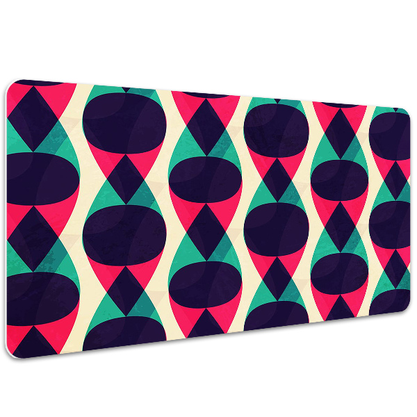 Large desk mat table protector colorful pattern