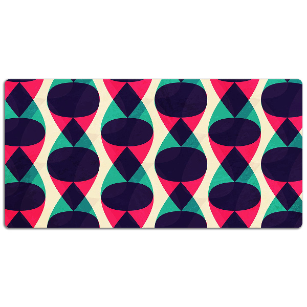 Large desk mat table protector colorful pattern