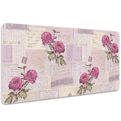 Desk pad Paper and peonies