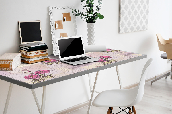 Desk pad Paper and peonies