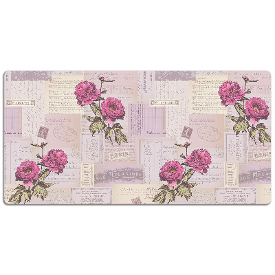Desk pad Paper and peonies