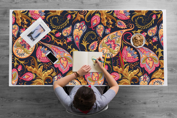 Full desk protector colorful Paisley