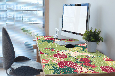 Large desk mat table protector fauna and Flora