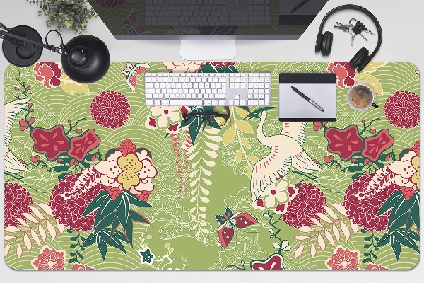 Large desk mat table protector fauna and Flora
