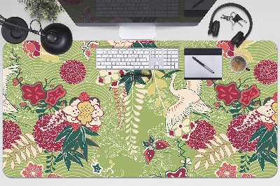 Large desk mat table protector fauna and Flora