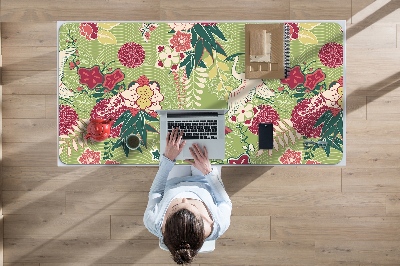 Large desk mat table protector fauna and Flora