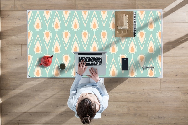 Large desk pad PVC protector retro wallpaper