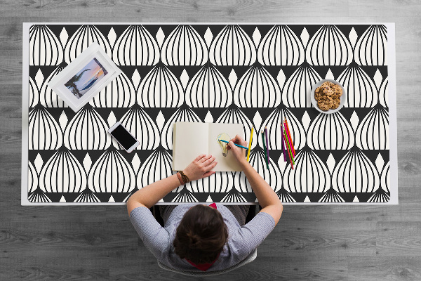 Large desk mat for children retro pattern