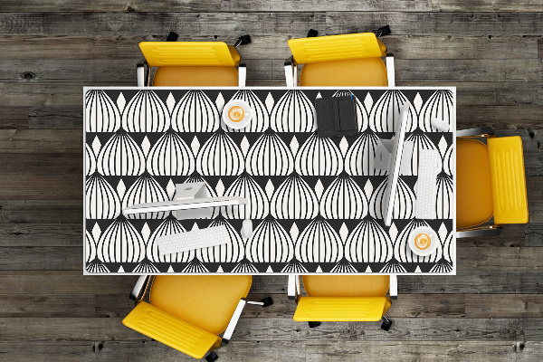 Large desk mat for children retro pattern