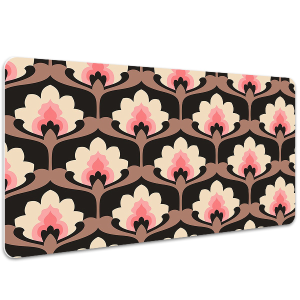 Large desk mat table protector floral pattern