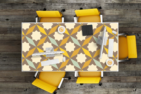 Large desk mat for children retro pattern