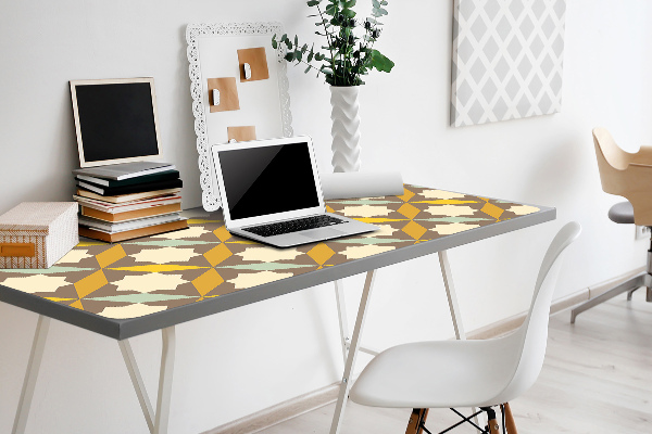 Large desk mat for children retro pattern