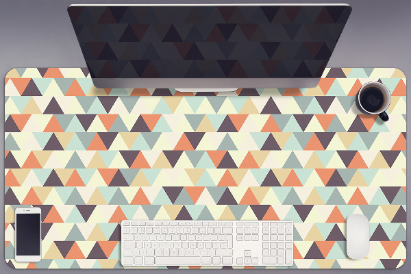 Large desk mat table protector small triangles