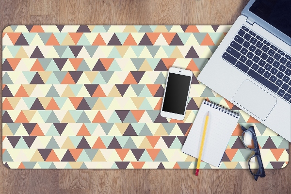 Large desk mat table protector small triangles