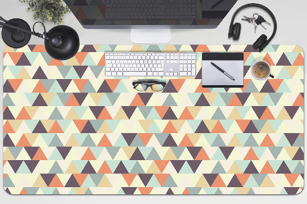 Large desk mat table protector small triangles