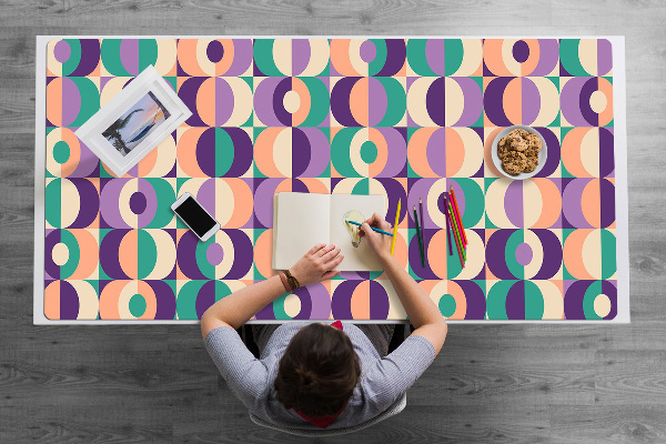 Desk pad Squares and circles