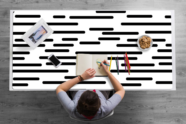 Full desk protector dashed lines