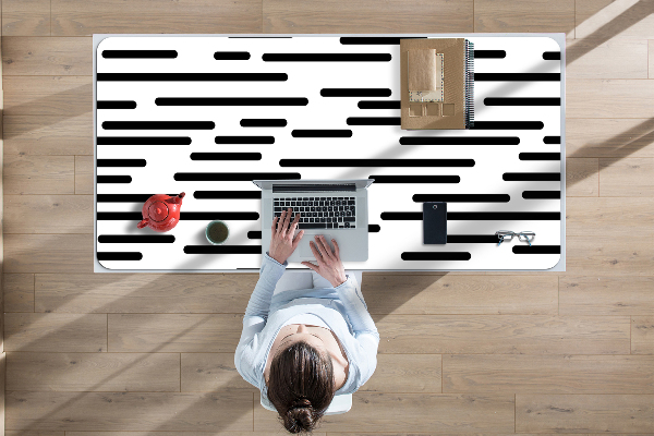 Full desk protector dashed lines