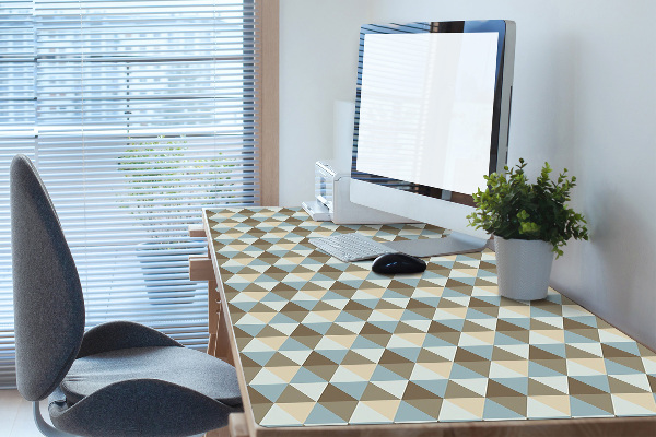 Large desk pad PVC protector retro illusion