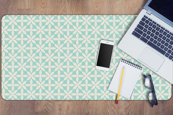Full desk pad White and blue pattern