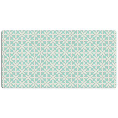 Full desk pad White and blue pattern