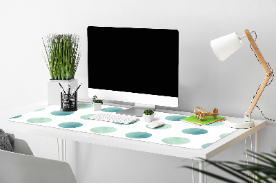 Full desk mat green dots