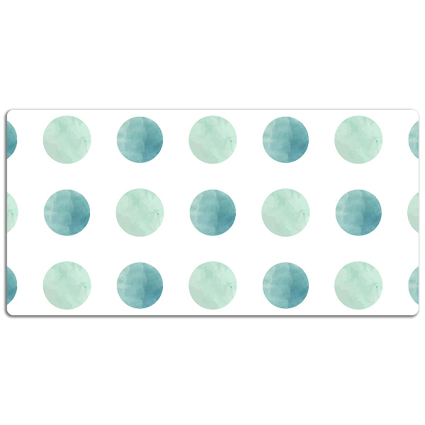 Full desk mat green dots