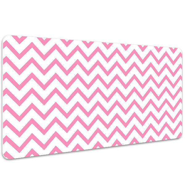 Full desk mat pink zigzags